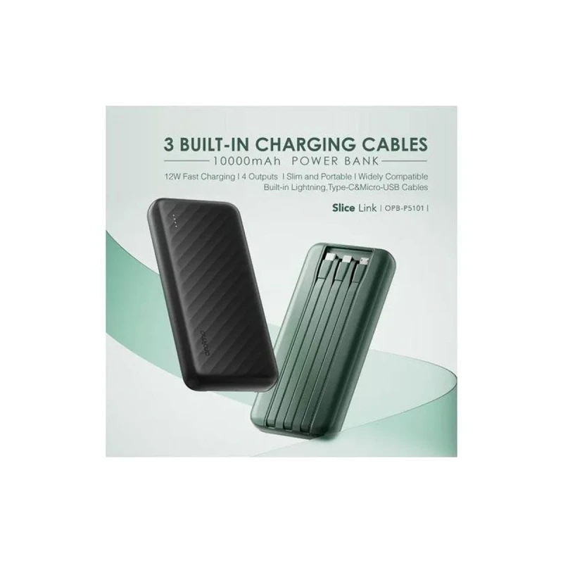 Oraimo Slice Link 12W 10000mAh Power Bank (OPB-P5101)-Black - Image 3