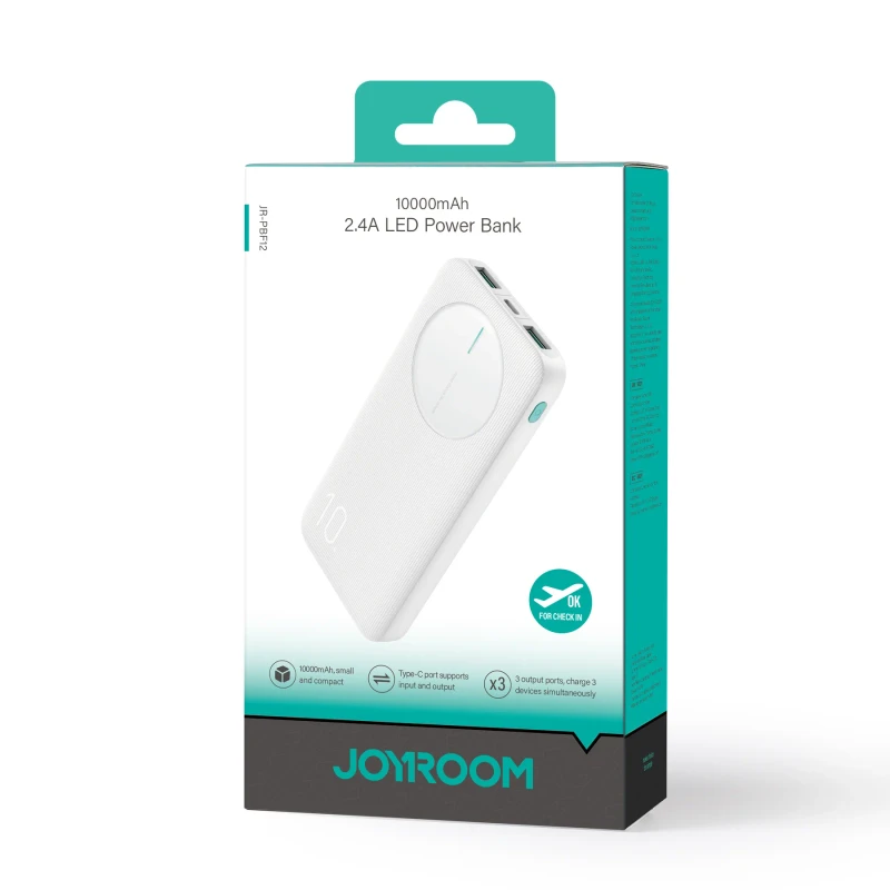 JOYROOM JR-PBF12 2.4A LED Power Bank 22.5W 10000mAh - Image 7