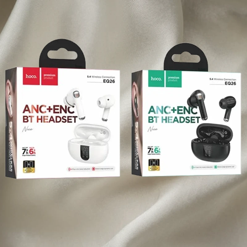 Hoco EQ26 Nice true wireless ANC+ENC BT headset Earbuds - Image 3