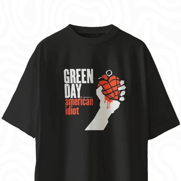 Green Day Heavy Metal Drop Shoulder T-shirt