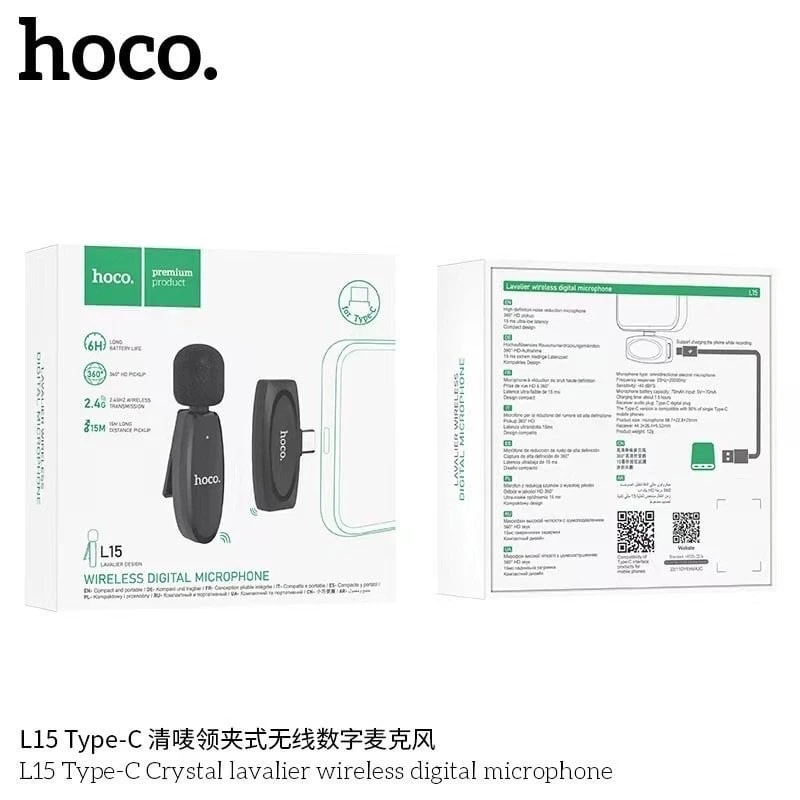L15 Type-C Crystal lavalier wireless digital microphone - Thumbnail 3