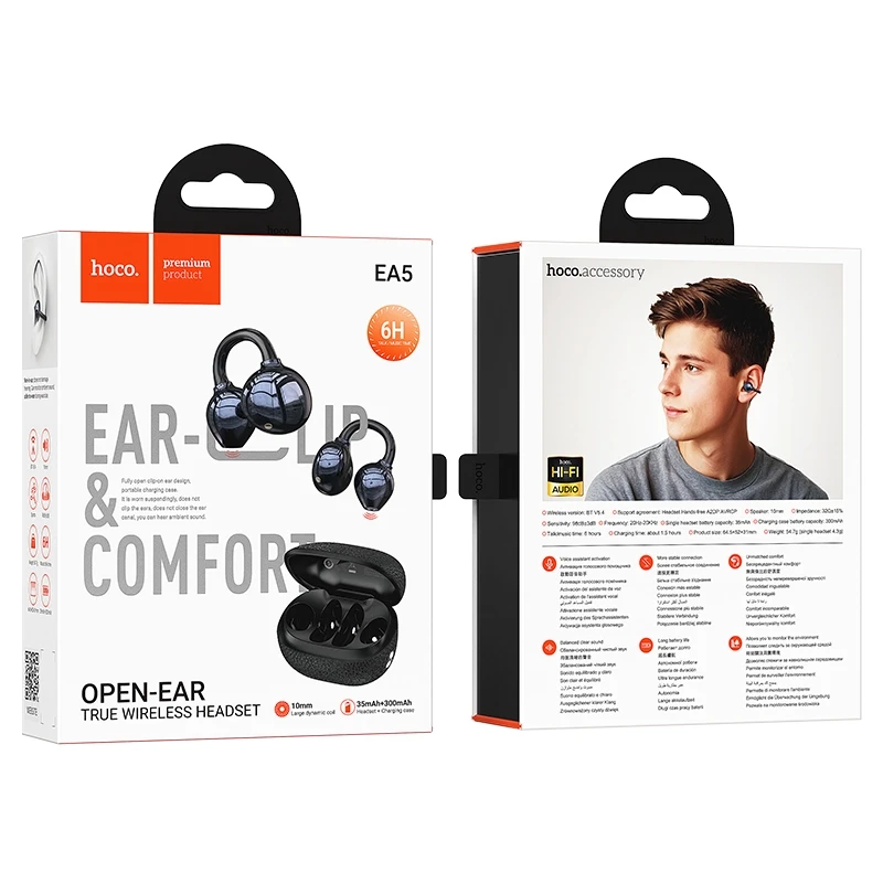 EA5 Duke Ⅲ clip-on true wireless BT headset - Thumbnail 4