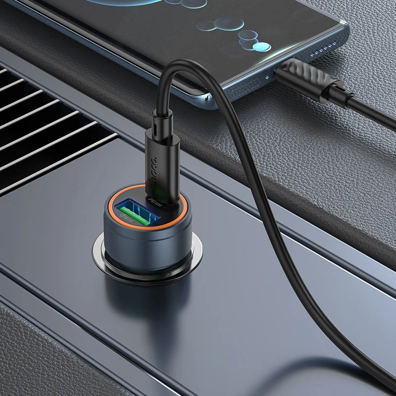 Z57A Glorious PD30W+QC3.0 car charger set(C to C) - Thumbnail 7
