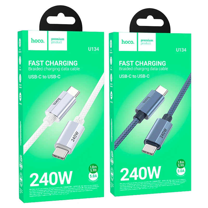 U134 Primero 240W charging data cable Type-C to Type-C(L=1.8M) - Thumbnail 8