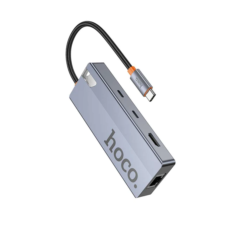HB52 Wow 8-in-1 multi-function converter(HDTV+RJ45+SD/TF+PD+TypeC3.0+USB3.0*2) - Thumbnail 8