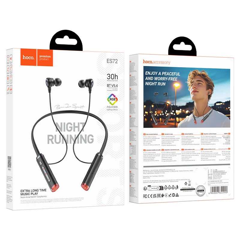ES72 Benevolent neck-mounted BT earphones - Thumbnail 7