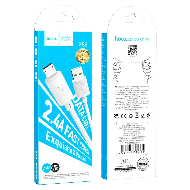 X88 Gratified charging data cable for Micro L=2M - Thumbnail 4