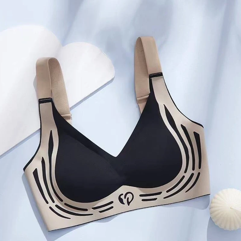 Women Gravity Defying Lift Push Up Bras No Underwire Gather Anti Sagging Shaping Comfortable Seamless Sports Oriented Underwear