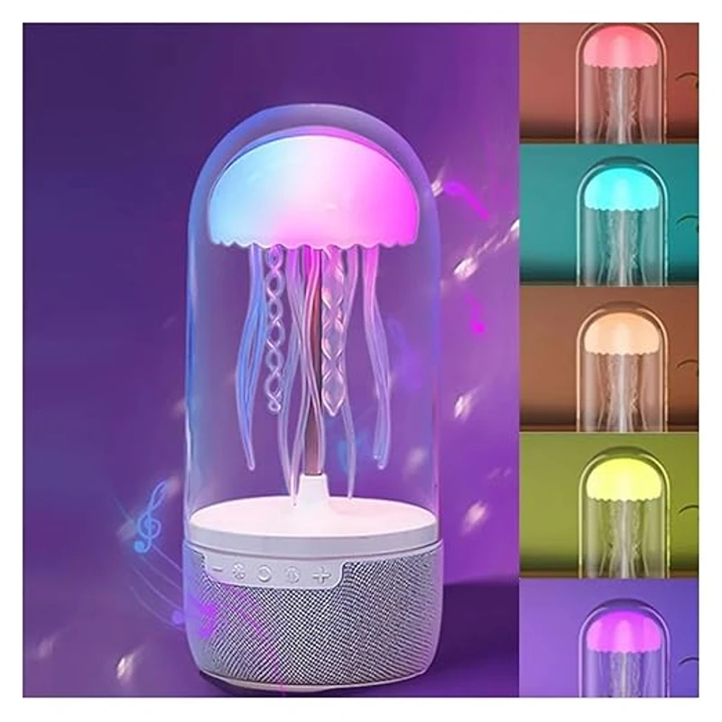 LED Jellyfish Night Light with Bluetooth Speaker – 2-in-1 Room Decor