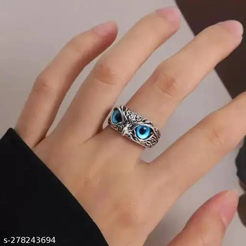 ANRICH OWL EYE RING BLUE MEN WOMEN VALENTINE DAY GIFT LOVE - Image 3