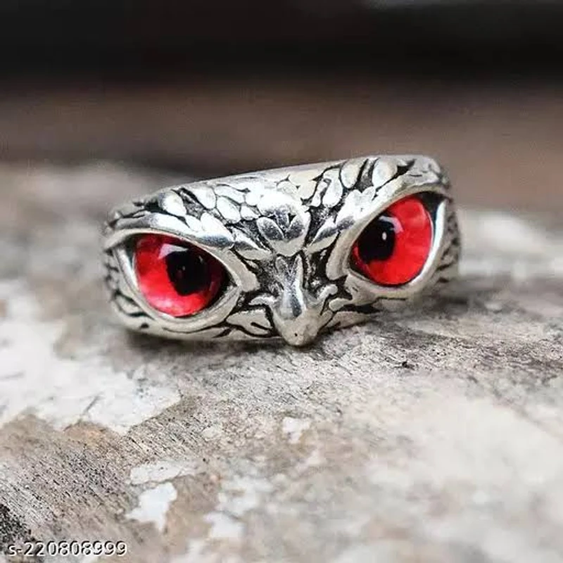 ANRICH OWL EYE RING RED MEN WOMEN VALENTINE DAY GIFT LOVE