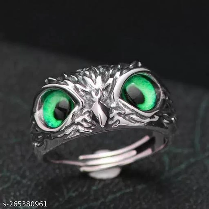 ANRICH OWL EYE RING GREEN MEN WOMEN VALENTINE DAY GIFT LOVE