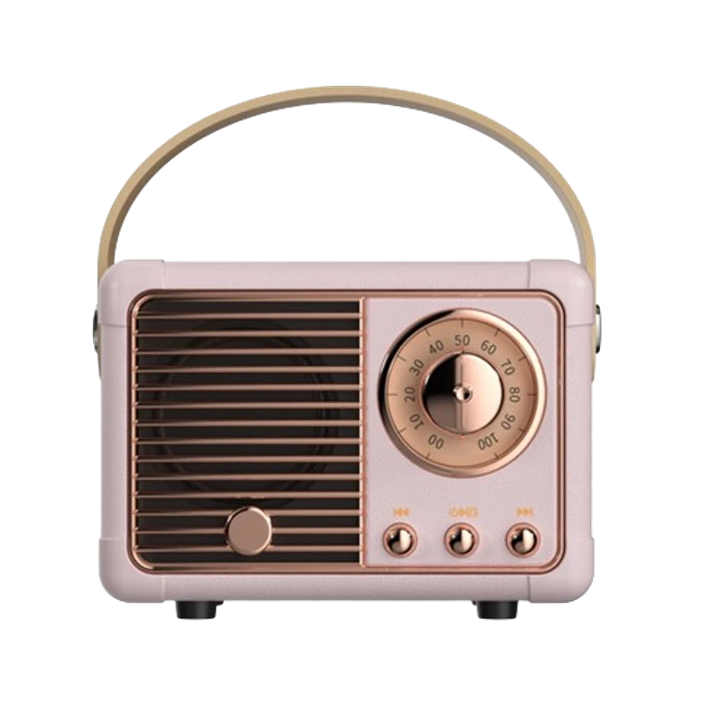 Retro Mini Bluetooth Speaker (Pink)