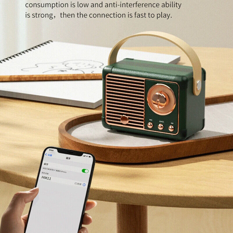 Retro Mini Bluetooth Speaker (Green)