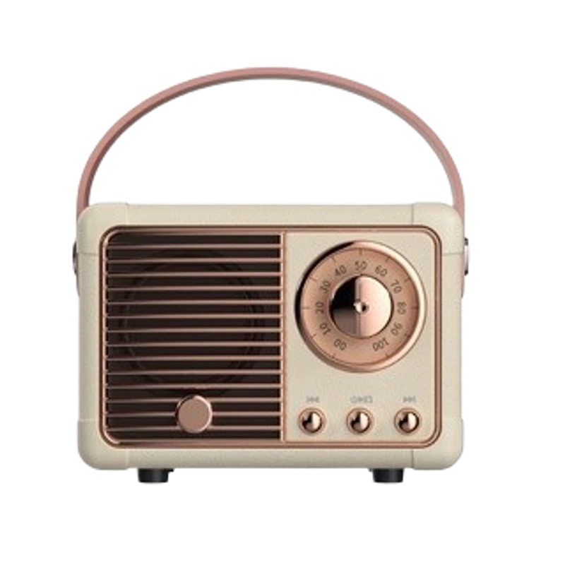 Retro Mini Bluetooth Speaker (Off-White)