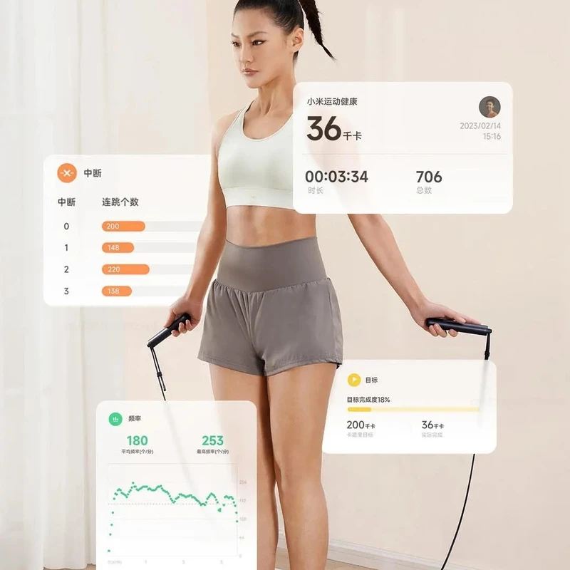 Xiaomi Mijia Smart Skipping Rope with Digital Counter & App Control - Image 3