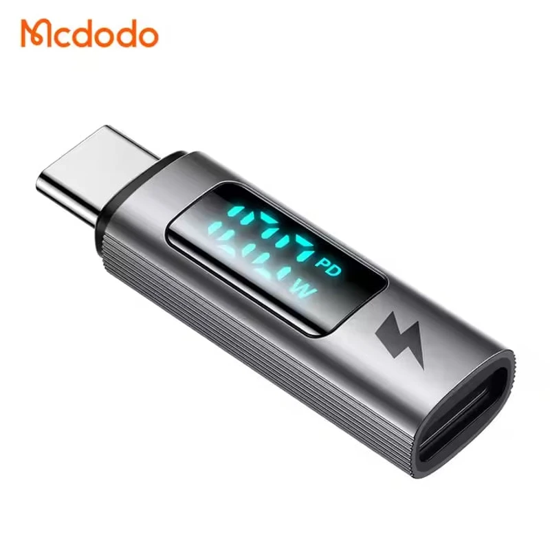 100W USB-C to USB-C Adapter with Real-Time Power Display - Mcdodo OT-6090 for Fast Charging & Data Sync