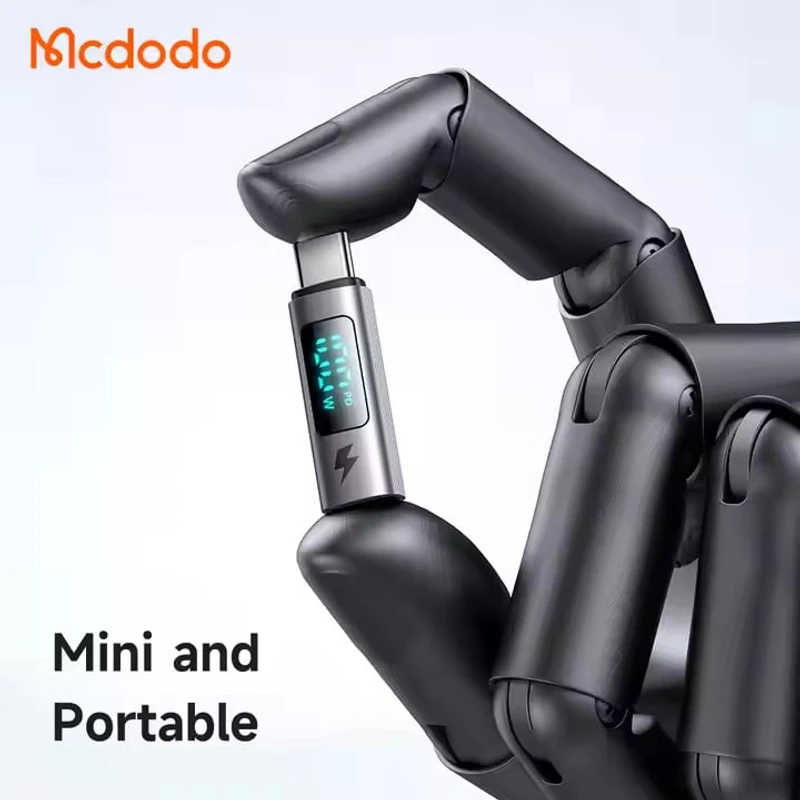 100W USB-C to USB-C Adapter with Real-Time Power Display - Mcdodo OT-6090 for Fast Charging & Data Sync