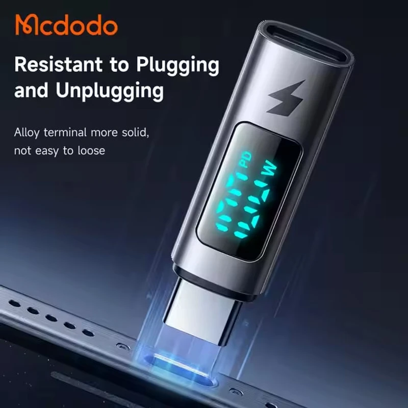 100W USB-C to USB-C Adapter with Real-Time Power Display - Mcdodo OT-6090 for Fast Charging & Data Sync - Image 3