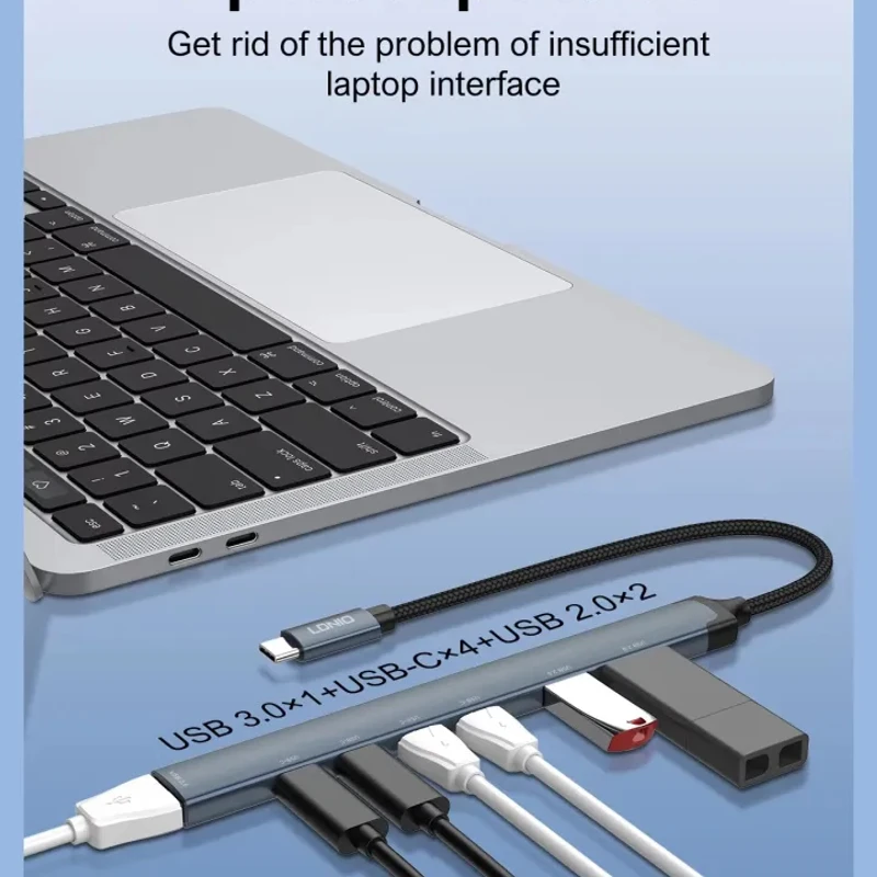 7-in-1 Fast Charger: LDNIO DS-87C USB Charging Station with USB-C Power Delivery for All Devices
