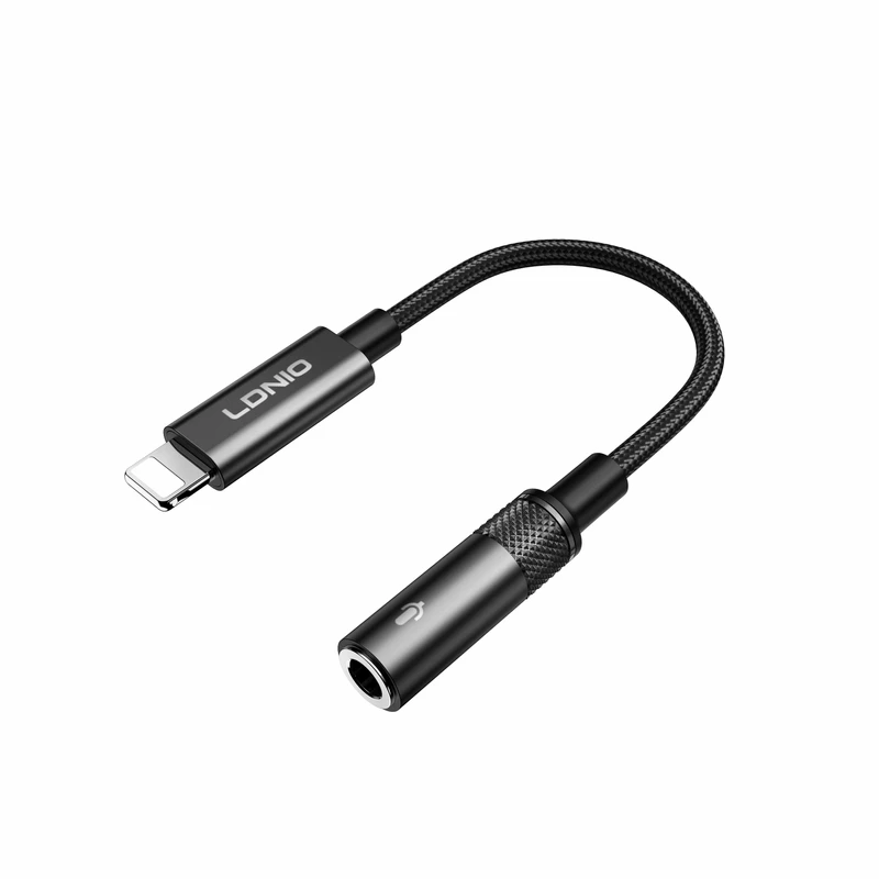 LDNIO LS-T80i Lightning to 3.5mm Audio Jack Adapter – Premium Sound, Compact Design