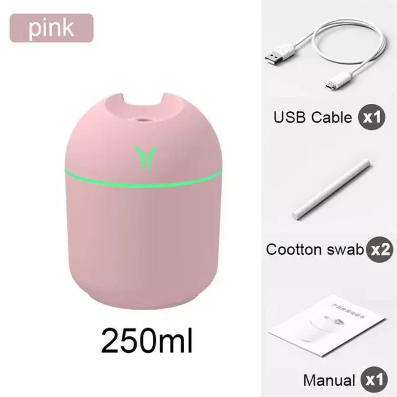 USB Colorful Humidifier | 250ML Mini Aroma Diffuser with Cool Mist Spray - Image 3