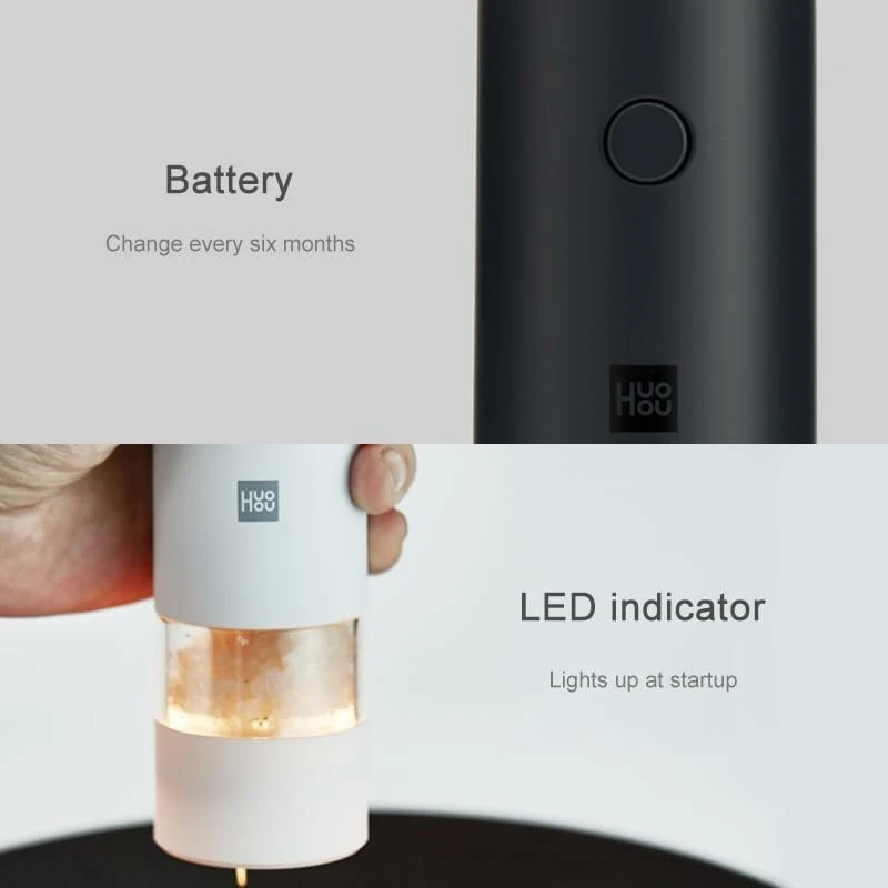 Xiaomi Huohou Electric Automatic Pepper Mill – One-Handed Operation - Image 6