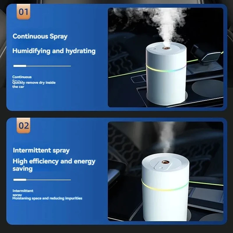 USB Car Air Humidifier with Starry Sky Color Night Light – Romantic LED Mist Diffuser - Image 7