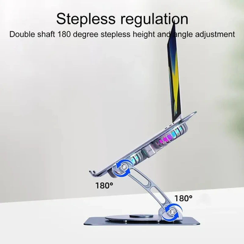 Laptop Stand V4.1 with Dual Fan Cooling | Adjustable Aluminium Design - Image 5