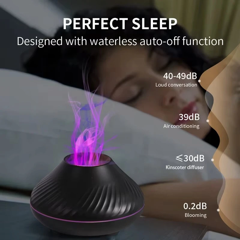 Enchanting Flame Aroma Mist Diffuser: Volcanic Glow & 7-Hue LED for Ultimate Relaxation - Image 6