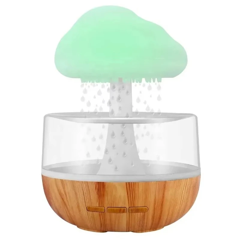 Serene Slumber Rain Cloud Humidifier - 7-Color LED Night Light & Aromatherapy Diffuser with Calming Rain Sounds