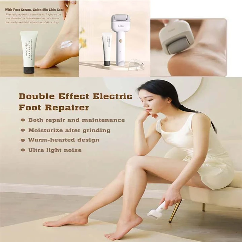 Xiaomi Youpin DOCO Electric Pedicure Foot Scrubber – Powerful Foot Grinder for Smooth Skin - Image 5