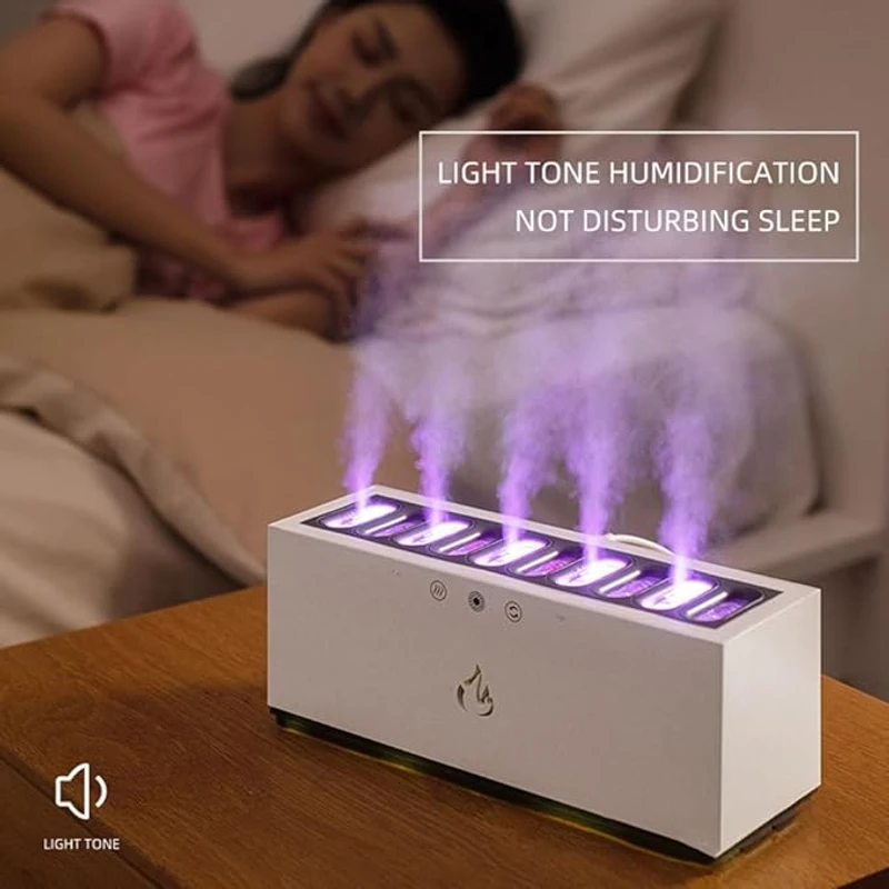 Dynamic Flame Aroma Diffuser 900ml - RGB LED Humidifier with Sound Sync for Ultimate Ambiance - Image 3