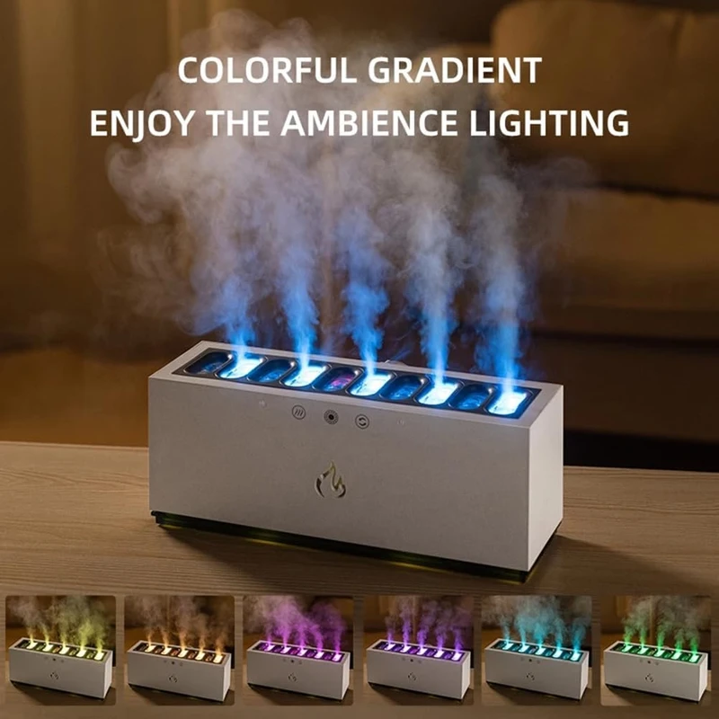 Dynamic Flame Aroma Diffuser 900ml - RGB LED Humidifier with Sound Sync for Ultimate Ambiance - Image 4