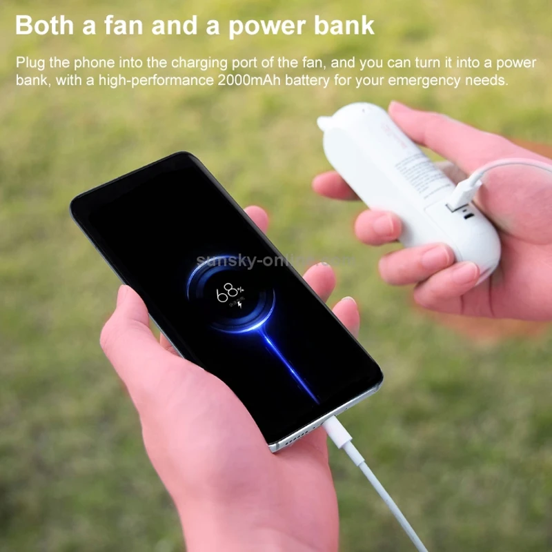 Xiaomi Youpin 3-in-1 Mini Folding Fan with LED Light & Humidifier – USB Rechargeable - Image 5