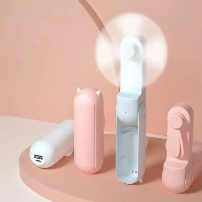 Xiaomi Youpin 3-in-1 Mini Folding Fan with LED Light & Humidifier – USB Rechargeable - Image 6