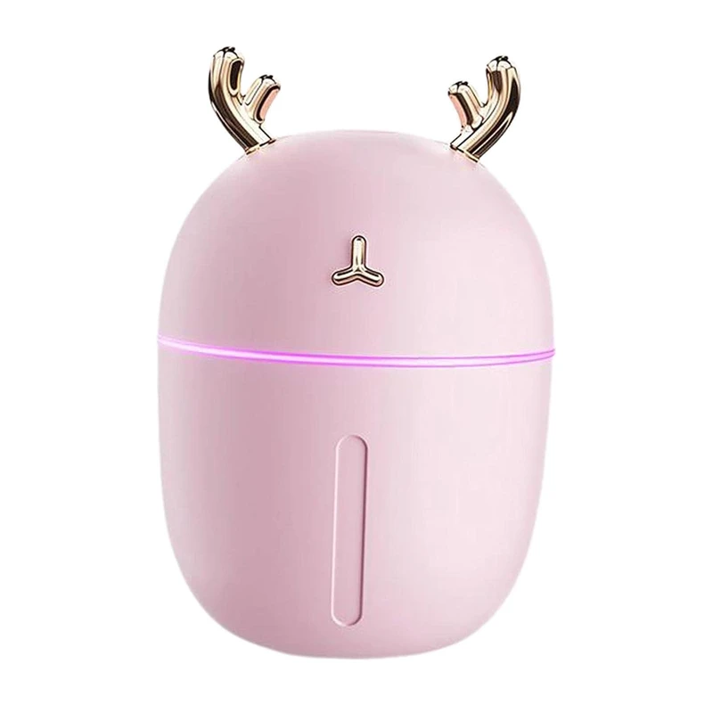 Fiermayle F11 Colour Humidifier with Colorful LED Lights – Cute Pink Design