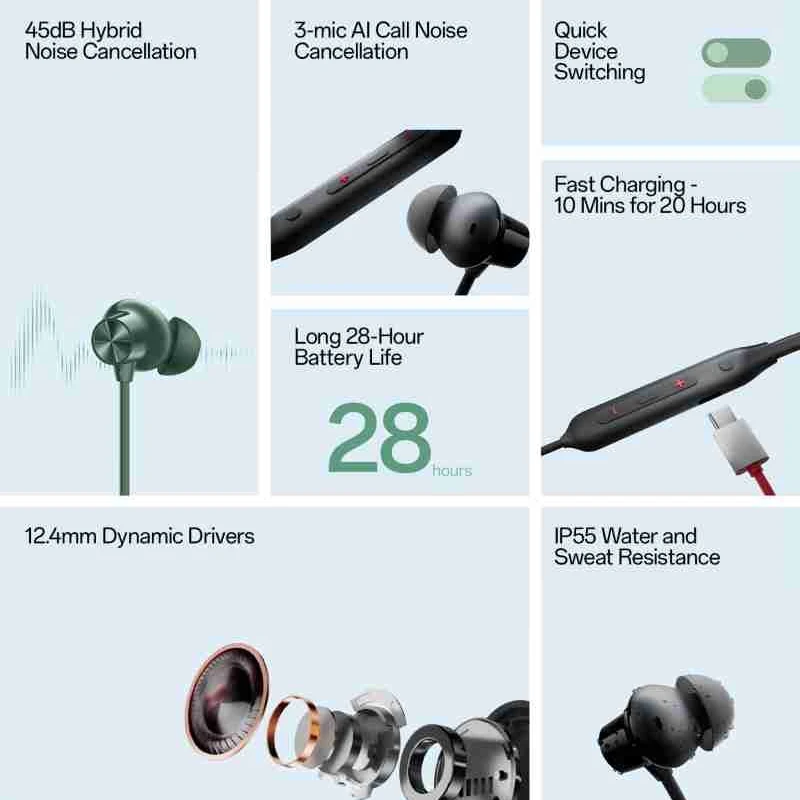 OnePlus Bullets Wireless Z2 ANC Bluetooth In-Ear Earphones - Image 3