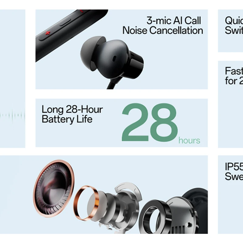 OnePlus Bullets Wireless Z2 ANC Bluetooth In-Ear Earphones - Image 4