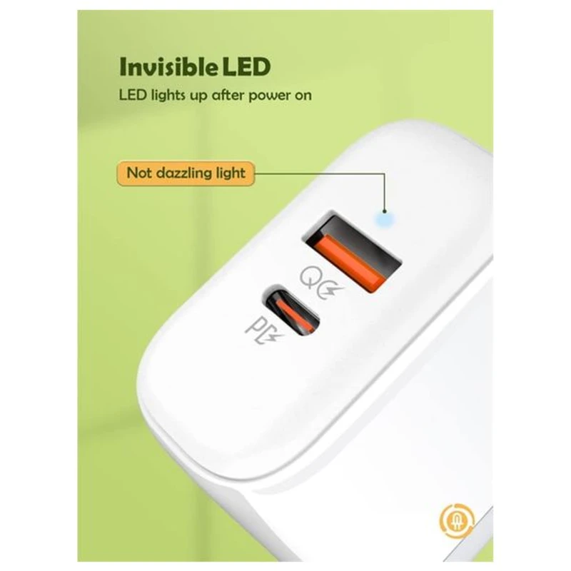 LDNIO A2526C 45W Type-C Fast Charger with USB Cable – White