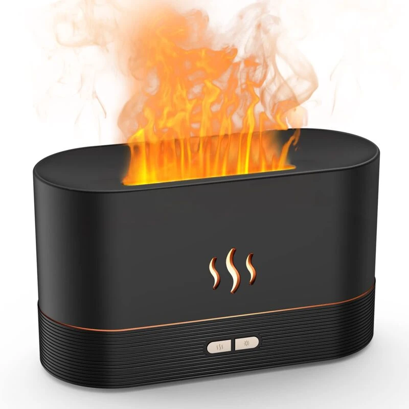 Enchanting 9-Color Flame Diffuser: Smart Ultrasonic Humidifier & Aromatherapy with App Control