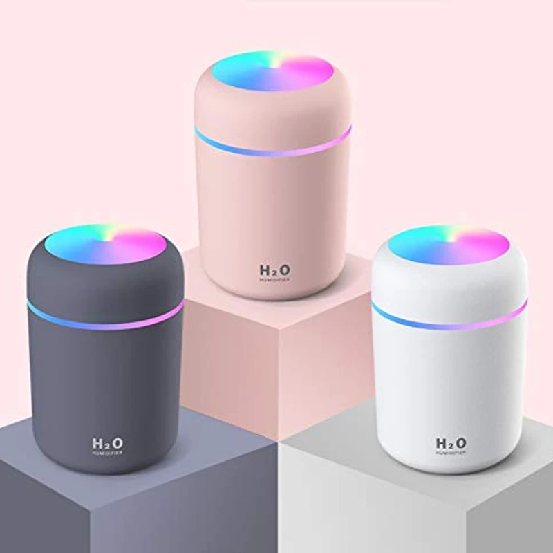 DQ107 Ultrasonic RGB Color Humidifier with Touch Control – 300ml - Image 3