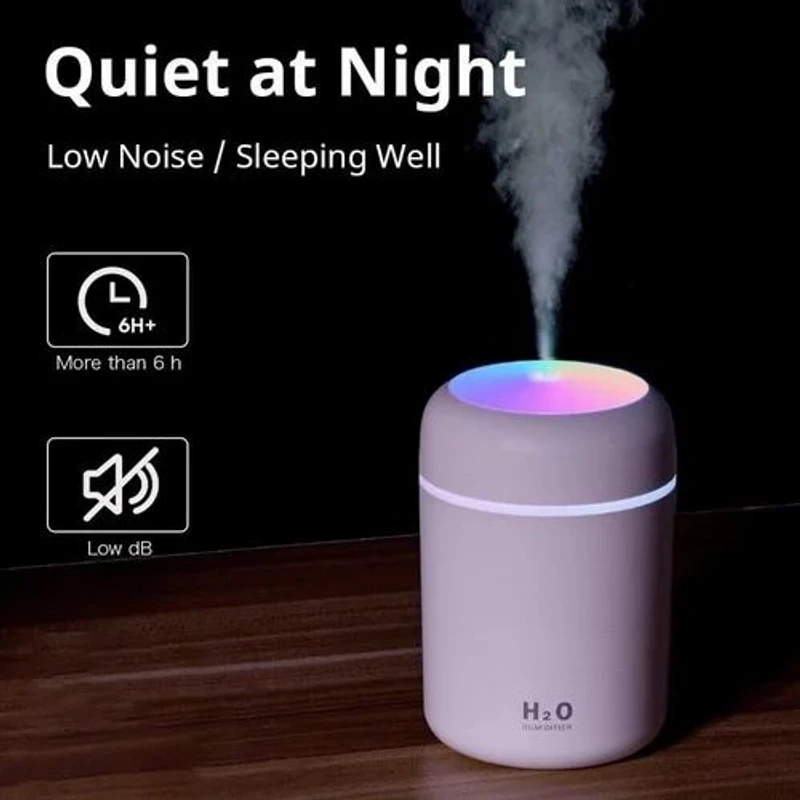 DQ107 Ultrasonic RGB Color Humidifier with Touch Control – 300ml - Image 7