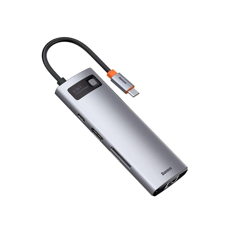 Baseus Starjoy 8 in 1 Type-C HUB Adapter | USB C Multiport Adapter with 4K HDMI, Ethernet, SD/TF, 100W PD