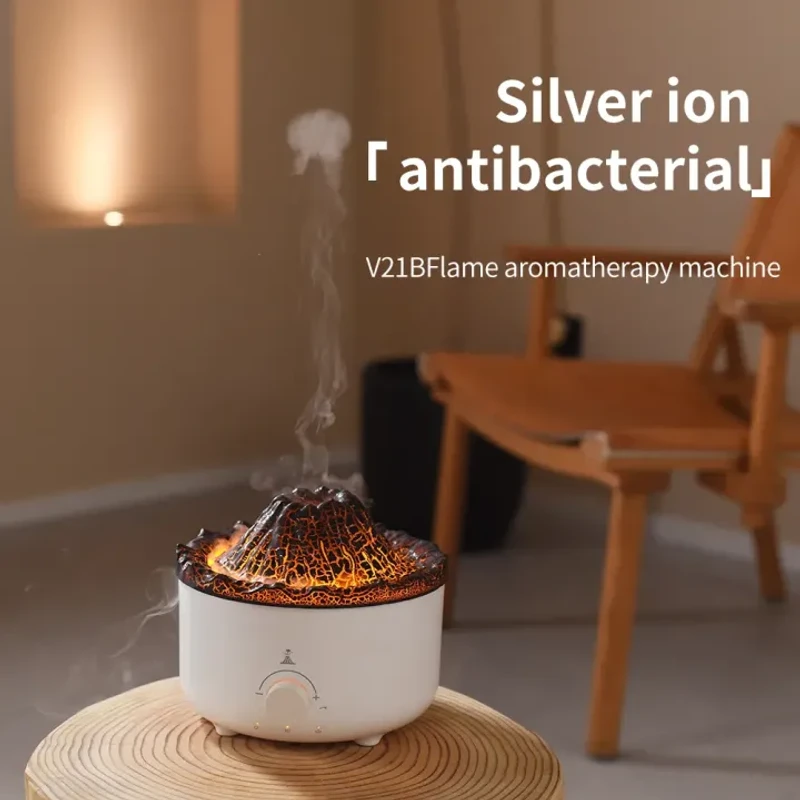 Volcano Jellyfish Humidifier - LED Flame Effect Diffuser | Aromatherapy | Remote Control | Dhaka Fast Delivery - Image 3