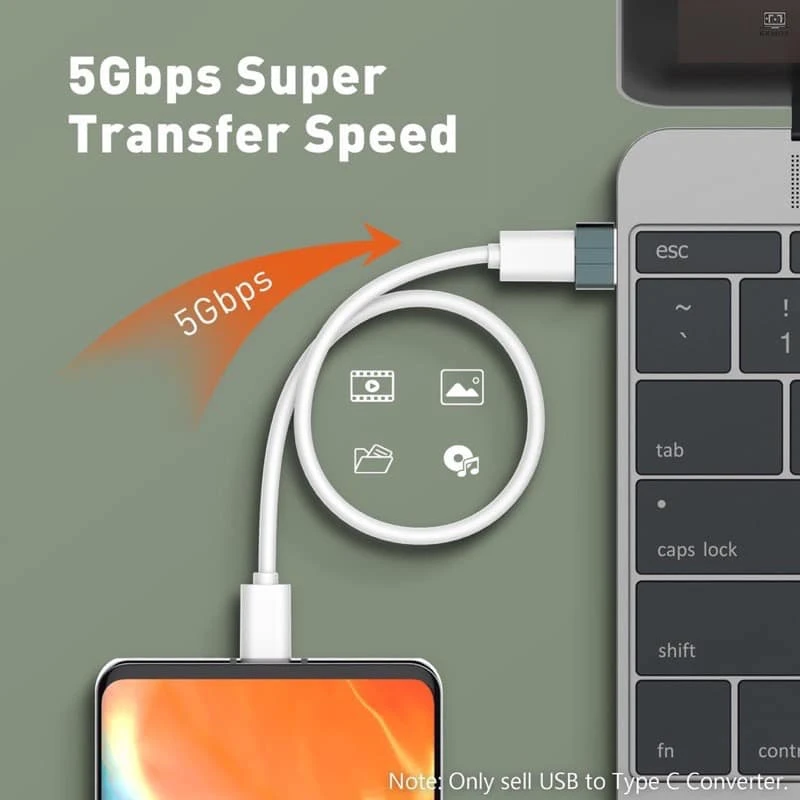 Ldnio LC150 USB C Female to USB Male Adapter – 5Gbps Data Transfer - Image 3