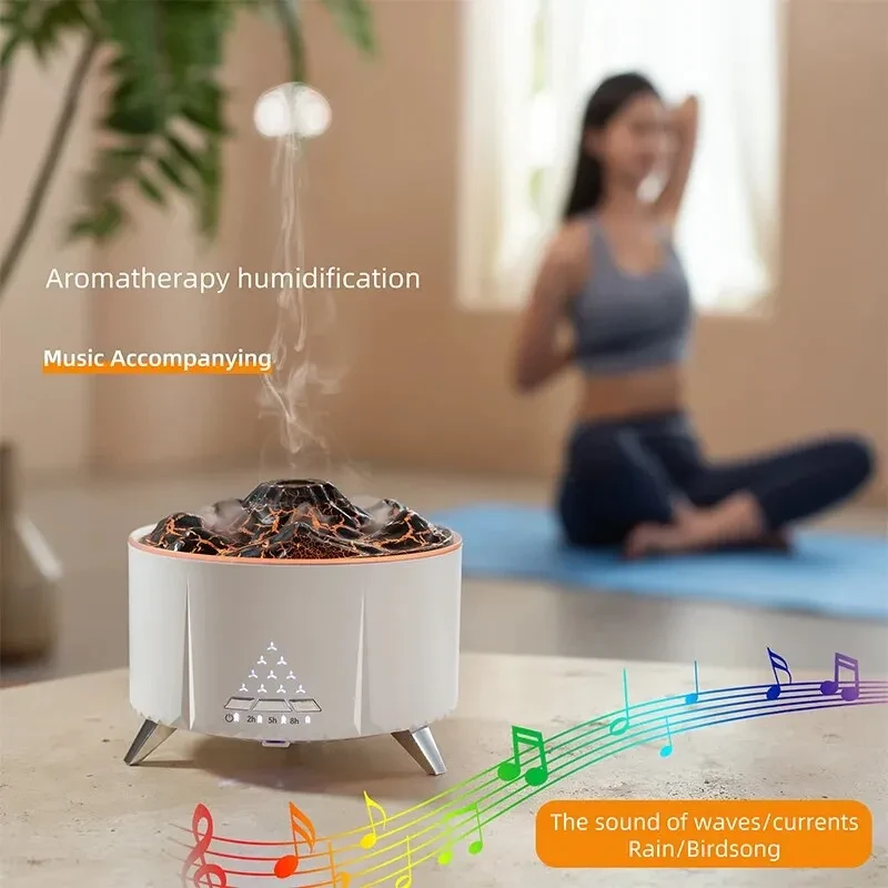 Volcano Aromatherapy Diffuser Humidifier - Dual Mist Modes & Remote Control - Image 5