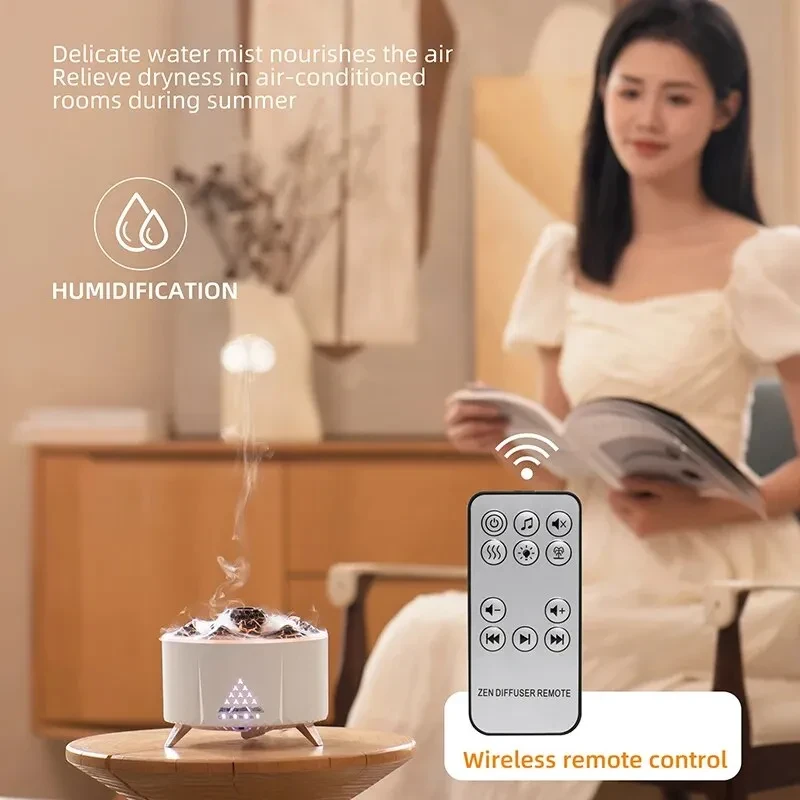 Volcano Aromatherapy Diffuser Humidifier - Dual Mist Modes & Remote Control - Image 6