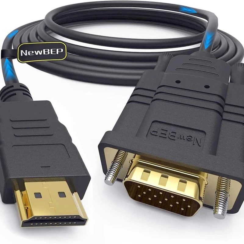 Universal HDMI to VGA Converter Cable (1.8m) - Supports Full HD for PC, Laptop, DVD Player
