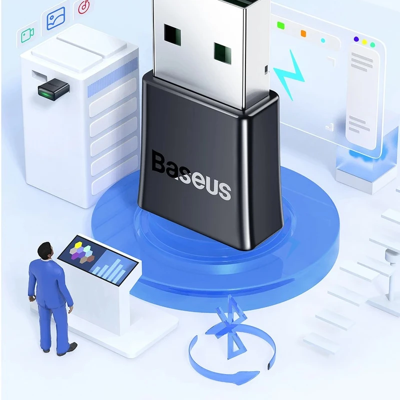 Baseus BA07 Wireless Bluetooth Adapter USB V5.3 with 20m Range - Image 5